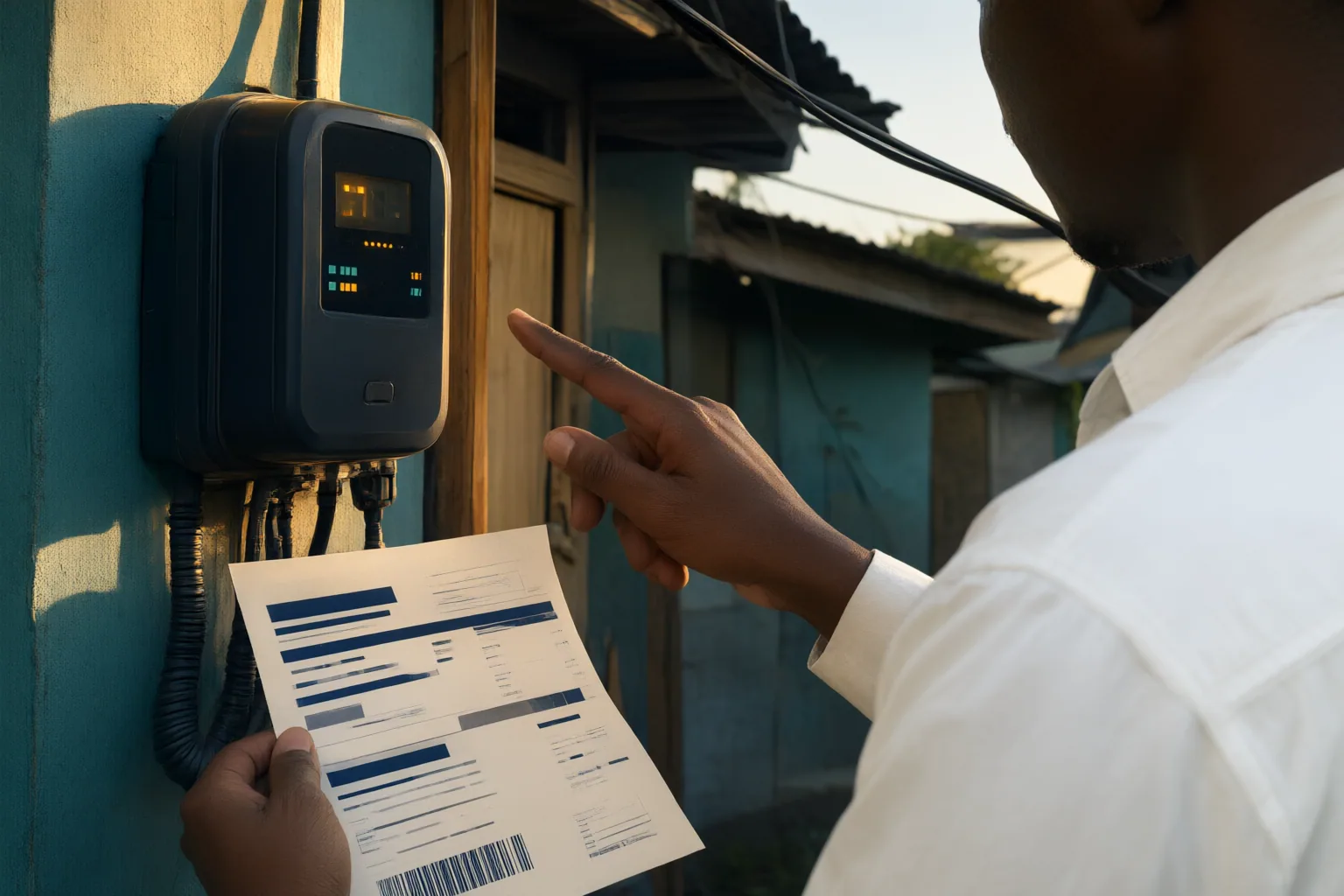 Editorial scene showing practical next steps for Nigeria Electricity Bill Breakdown: Service Bands, Estimated Billing and Consumer Rights