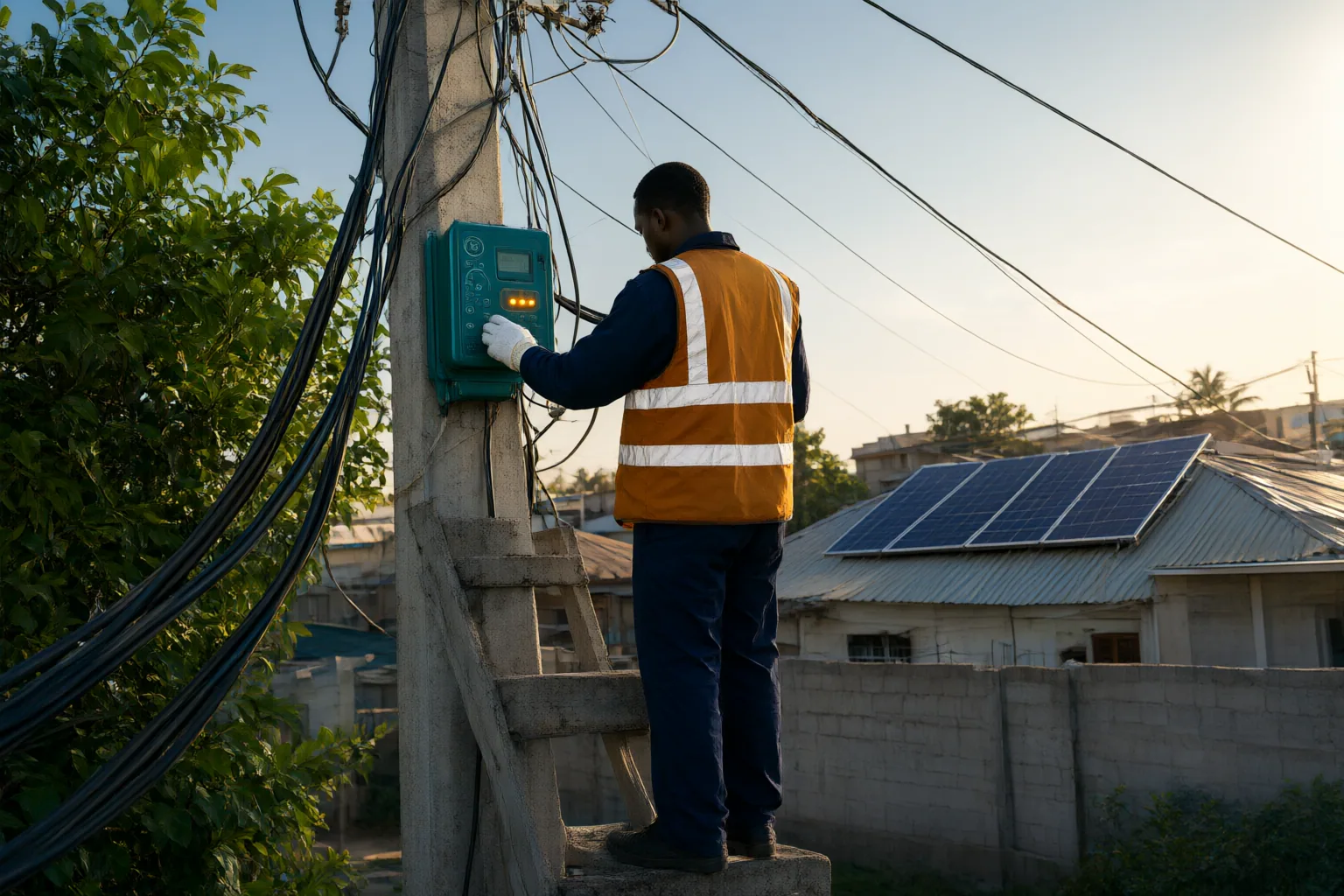 Editorial scene showing practical next steps for Why Nigerian Electricity DisCos Lose Revenue—and How Metering and Distributed Energy Could Help