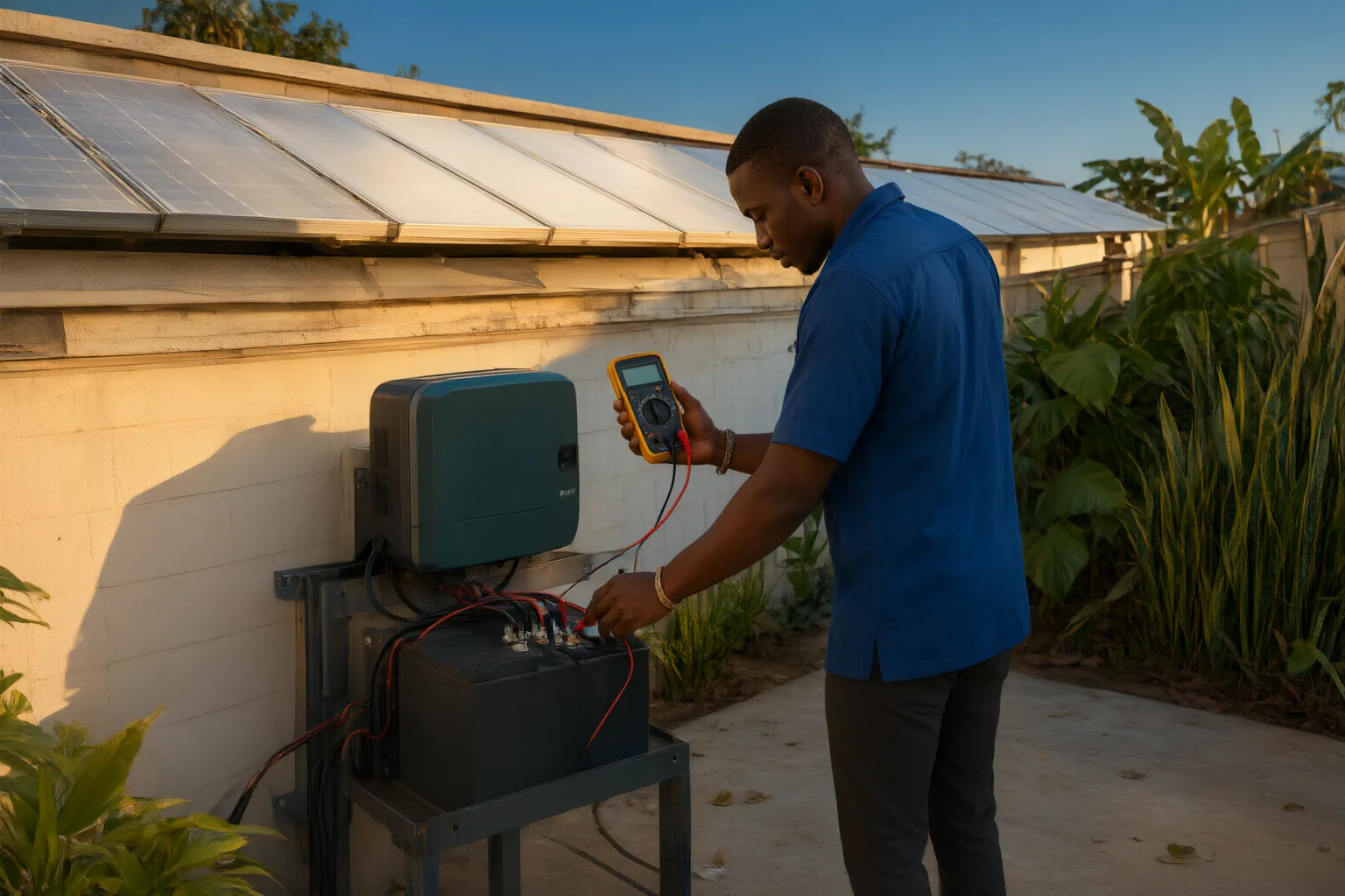 Editorial scene showing practical next steps for How Nigerian Households Can Maintain Solar Panels Safely Without Damaging Modules or Connections