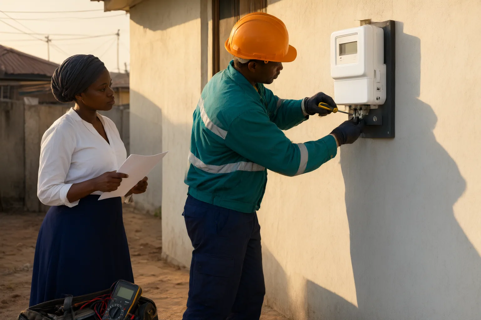 Editorial scene showing practical next steps for Meter for Laboratory Testing: What Nigerian Customers Should Know When a DisCo Removes a Meter