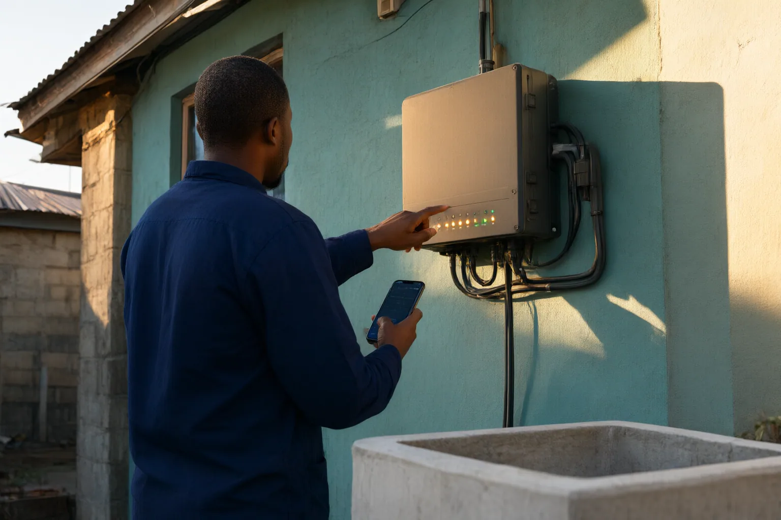 Editorial scene showing practical next steps for Pay-As-You-Go Solar Plans in Nigeria: Contract Terms to Check Before You Sign