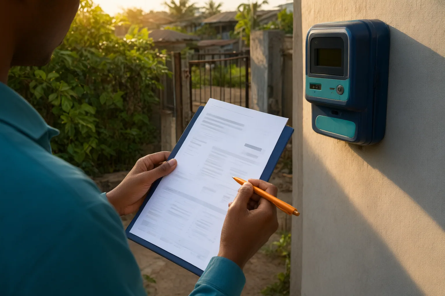 Editorial scene showing practical next steps for Wrong Customer Name or Address on a Nigerian Electricity Account: What to Check