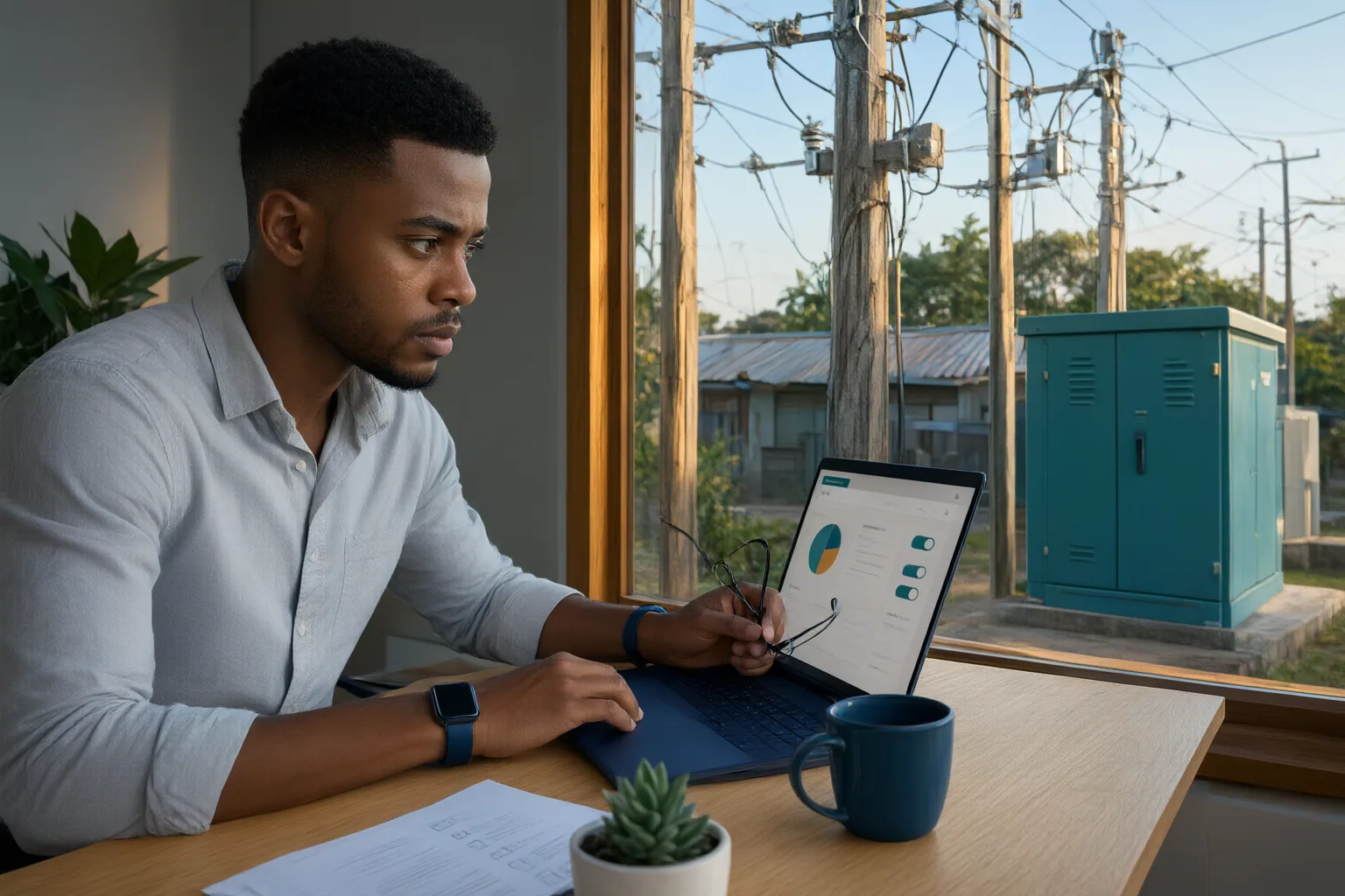 Editorial scene showing practical next steps for How to Verify an Electricity-Service Website Asking for Permission to Send Alerts